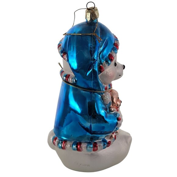 1998 Blown Glass Cubby Bears Ornament 6" Santas Best handcrafted Christmas decor - Picture 6 of 8